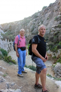 Dans l'escalier de la calanque