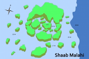 Site de Fury Shoal, spot "Shaab Malahi, The Playground"