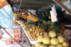 Le marché, riche en couleurs et odeurs