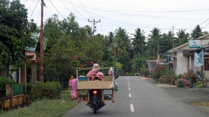 La moto, le meilleur moyen de locomotion sur les routes traversant la jungle