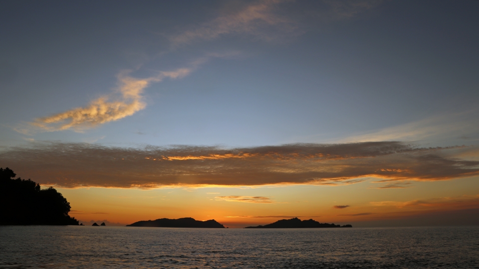 Coucher de soleil de la plage