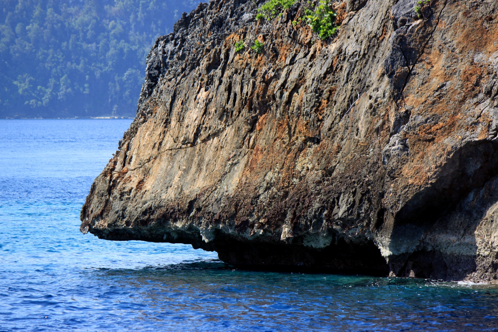 Îles typique à la base érodée par l'eau