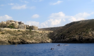 Entrée de la vallée avec sa petite baie nommée "il-Kantra"