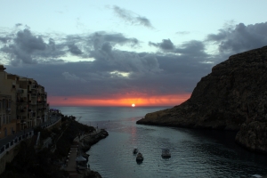 Coucher de soleil de l'hôtel San Andrea