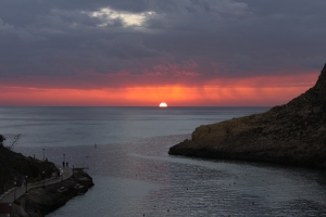 Coucher de soleil de l'hôtel San Andrea