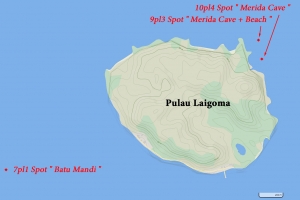 3 Spots sur Pulau Laigoma