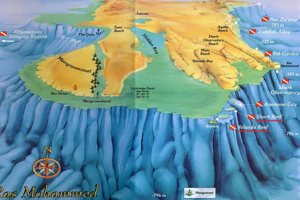 Spots de plongée du Sud Sinaï