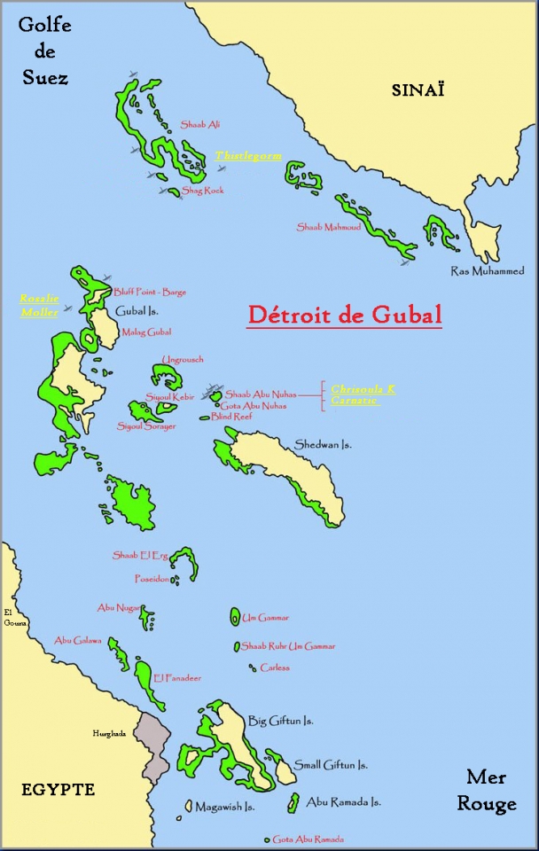 Spots de plongée du Détroit Gubal