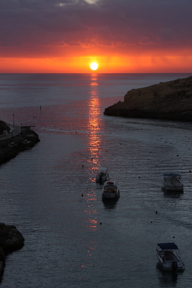 Coucher de soleil de l'hôtel San Andrea